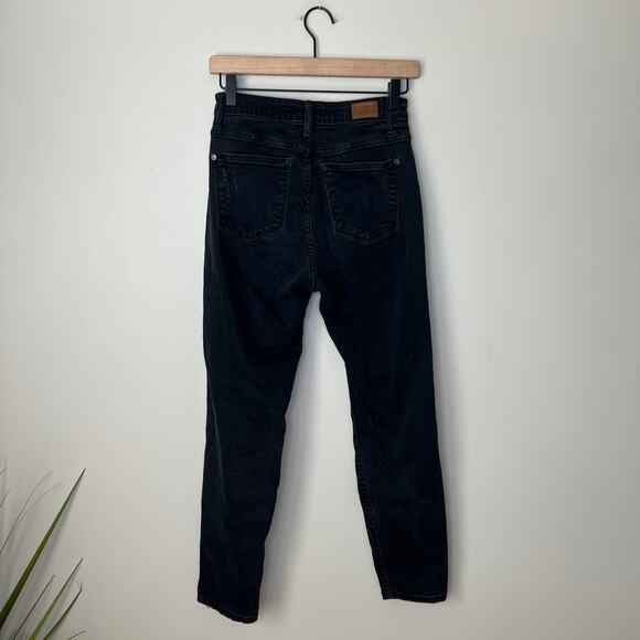 Judy Blue Boyfriend Fit Black Distressed Jeans Size 3/26 Style JB82161BK Stretch - Picture 8 of 15